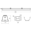 Oprawa hermetyczna DUST PROFI LED NG IP66 120cm 4000K 6000lm Greenlux wymiary