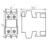Pomocniczy stycznik mocy KCP-AX11 IDEAL 24110 wymiary