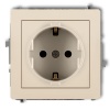 Mechanizm gniazda pojedynczego z uziemieniem schuko 2P+Z (przesłony torów prądowych) beżowy