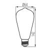 Żarówka LED XLED ST64 E27 4W 250lm 1800K 320° Kanlux 33517 wymiary.jpg