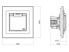 Mechanizm gniazda bryzgoszczelnego z uziemieniem schuko 2P+Z klapką 1DGPB-1SDP