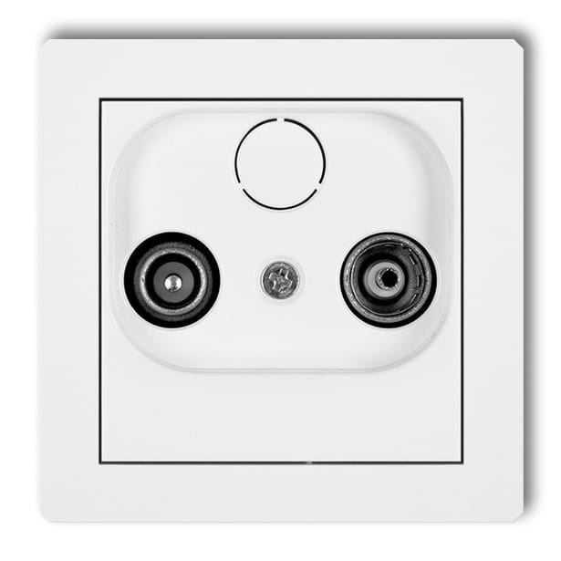 Mechanizm gniazda abonenckiego RTV przelotowego 15 dB biały DG15P