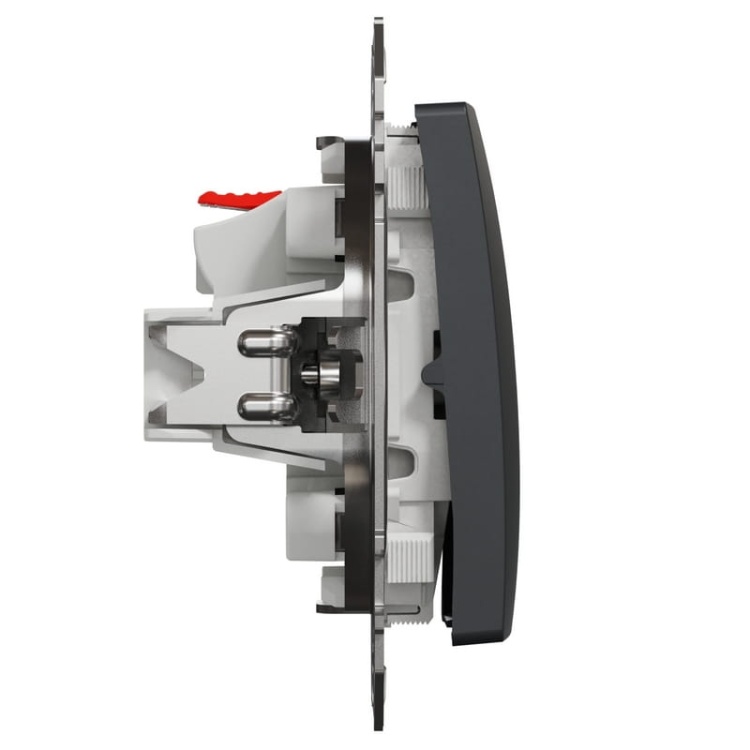 Mechanizm łącznika jednobiegunowego SDD114101 antracyt Sedna Schneider bok