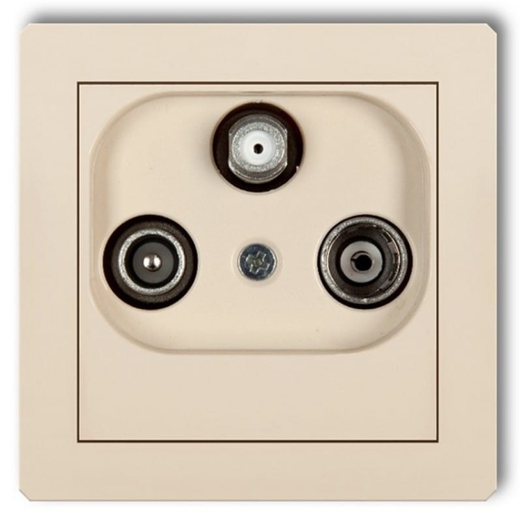 Mechanizm gniazda abonenckiego RTV-SAT końcowego 2 wejścia antenowe 1DGST