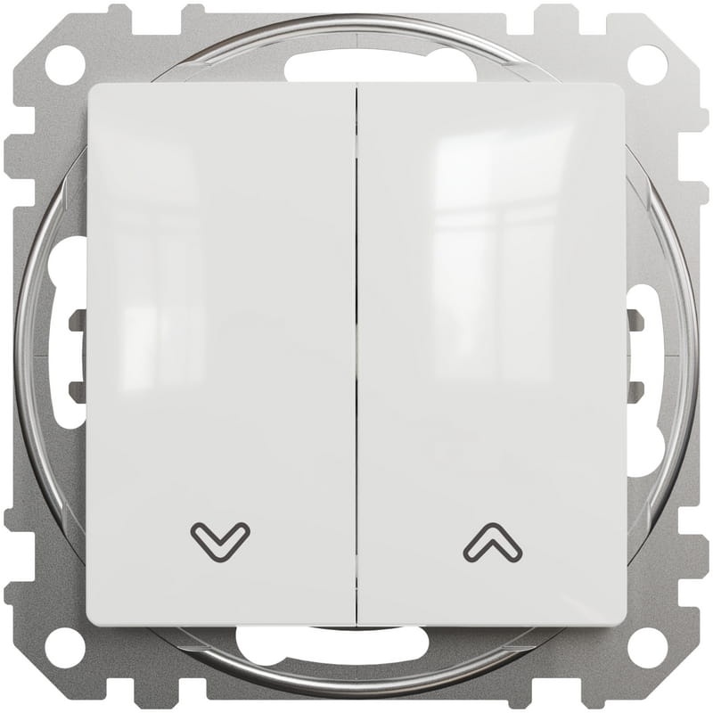 Mechanizm łącznika żaluzjowego biały SDD111104 Sedna Schneider przód