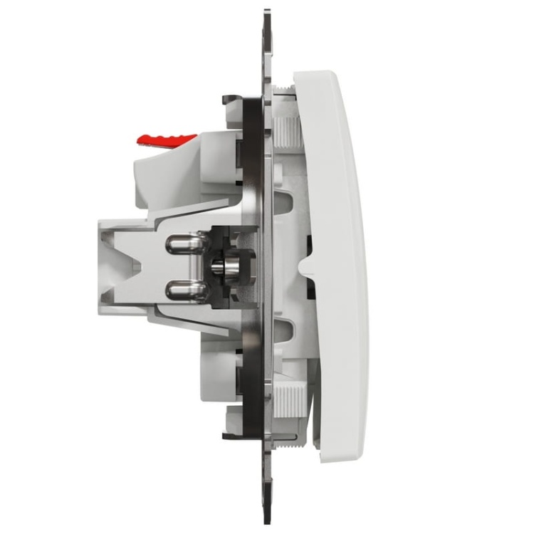 Mechanizm łącznika żaluzjowego biały SDD111104 Sedna Schneider bok