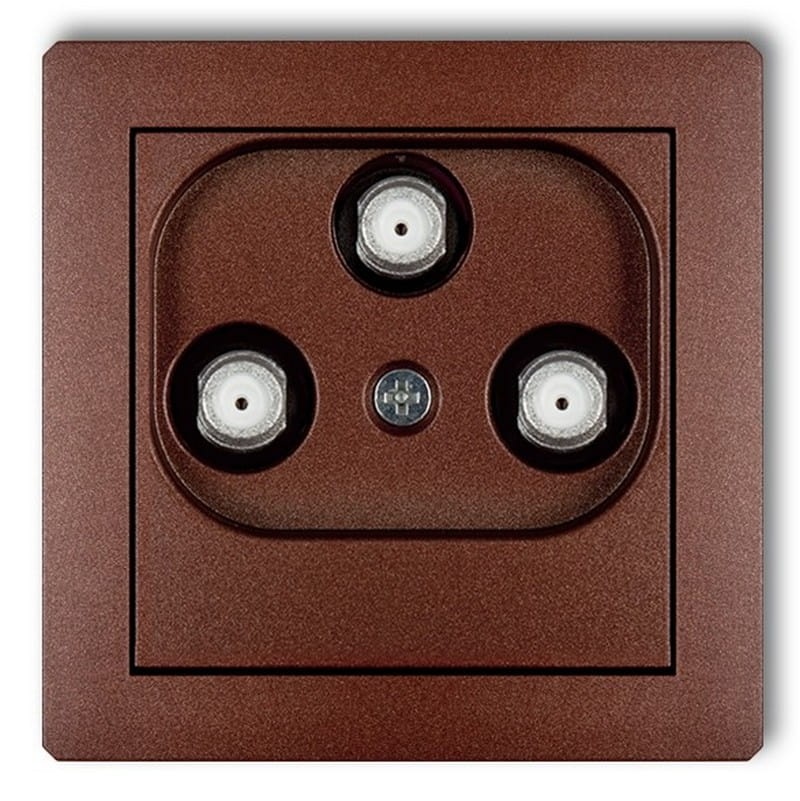 Mechanizm gniazda multimedialnego 3F DATA (UPC) 9DGMV brązowy metalik Deco Karlik