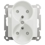 Gniazdo podwójne Sedna Design SDD111275 białe
