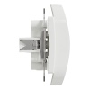Mechanizm gniazda podwójnego z uziemieniem 2×(2P+PE) biały SDD111275 Sedna Schneider bok