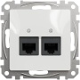 Gniazdo komputerowe 2x RJ45 kat 5e Sedna SDD111452