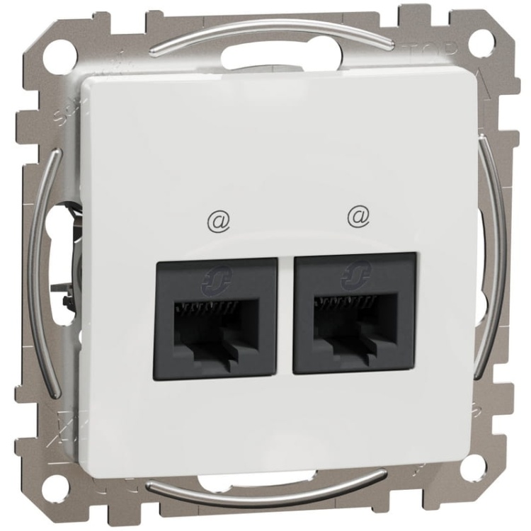Mechanizm gniazda 2x(RJ45) kat.5e UTP SDD111452 Sedna Schneider
