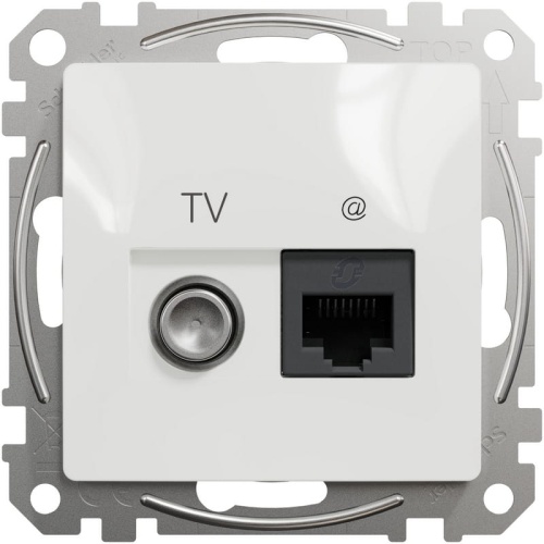 Gniazdo RJ45 kat 6 TV Sedna SDD111469T białe