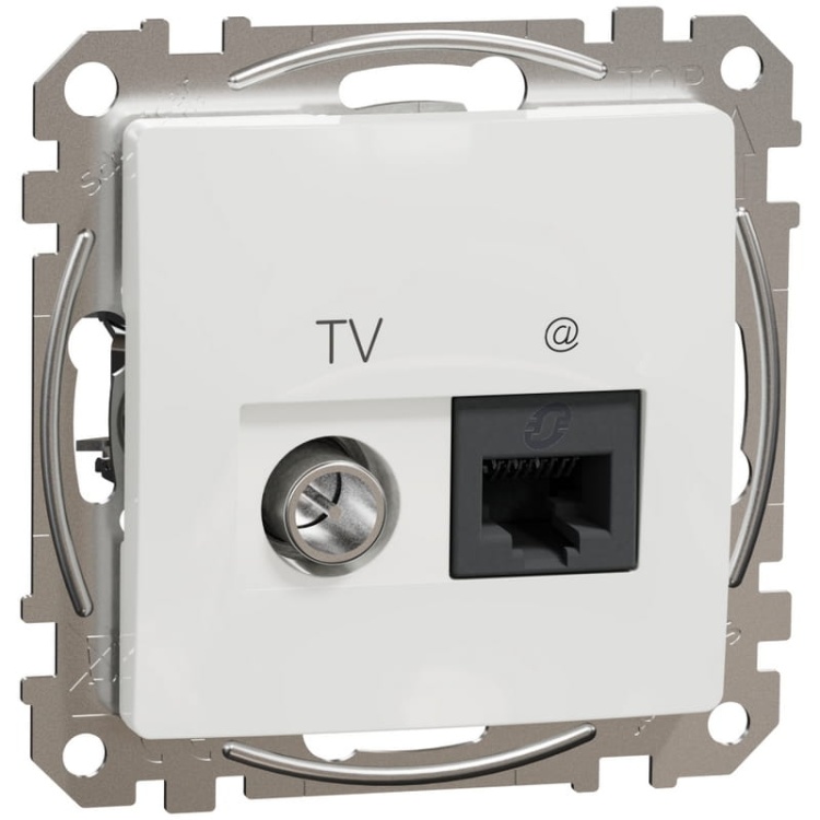 Mechanizm gniazda komp. RJ45 i telewizyjnego SDD111469T Sedna Schneider