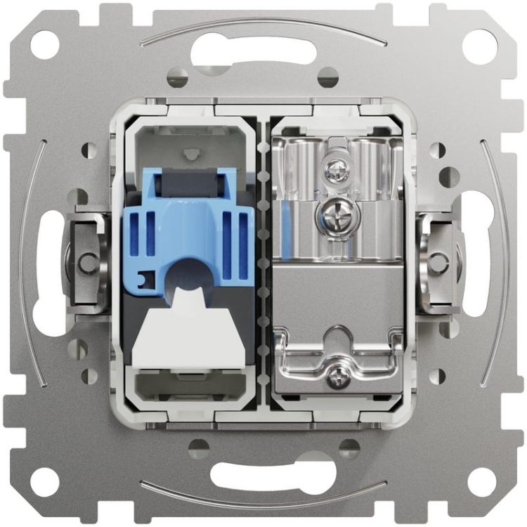 Mechanizm gniazda komp. RJ45 i telewizyjnego SDD111469T Sedna Schneider tył