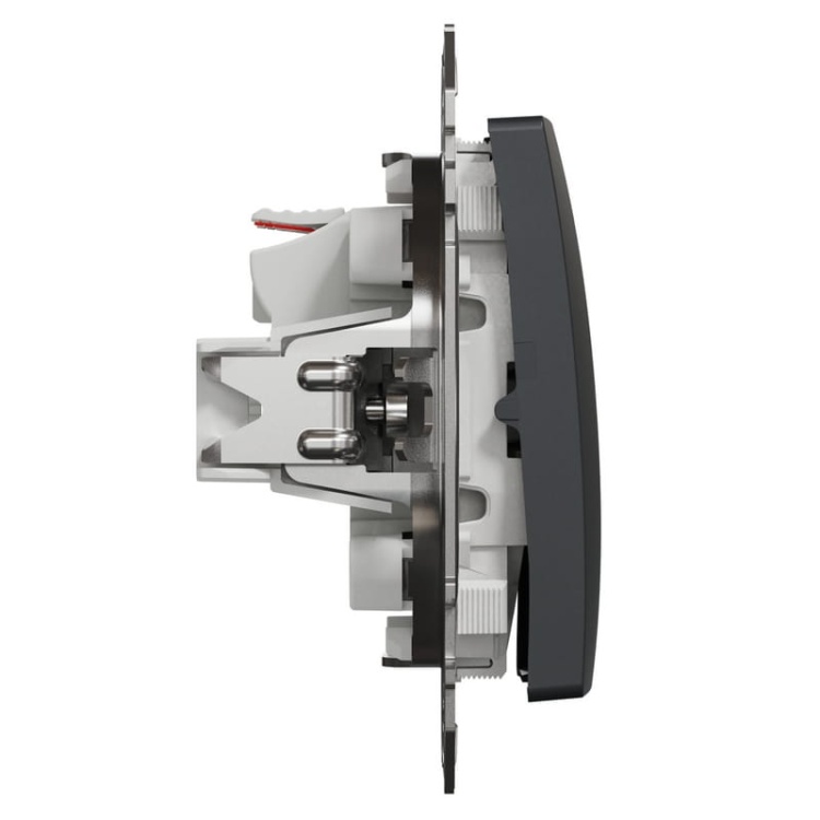 Mechanizm łącznika świecznikowego antracyt SDD114105 Sedna Schneider bok