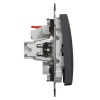 Mechanizm przycisku 1-bigunowego antracyt SDD114111 Sedna Schneider bok