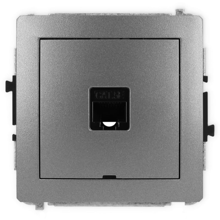 Mechanizm gniazda komputerowego pojedynczego 1XRJ45,KAT.5E, 8-styk grafit 11DGKBO-1