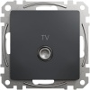 Mechanizm gniazda telewizyjnego końcowego 4dB antracyt SDD114471 Sedna Schneider przód