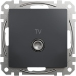 Gniazdo TV końcowe Sedna SDD114471 antracyt przód