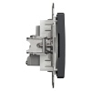 Mechanizm gniazda telewizyjnego końcowego 4dB antracyt SDD114471 Sedna Schneider bok