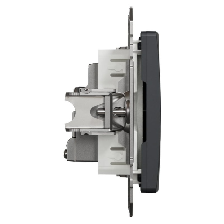 Mechanizm gniazda telewizyjnego końcowego 4dB antracyt SDD114471 Sedna Schneider bok