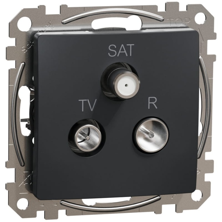 Mechanizm gniazda R-TV-SAT końcowe antracyt SDD114481 Sedna Schneider