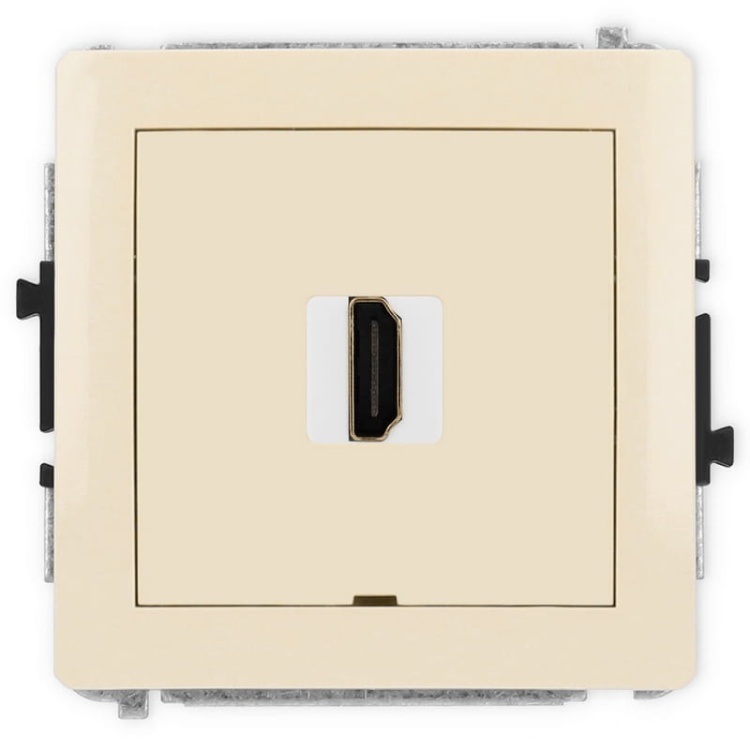 Mechanizm gniazda pojedynczego HDMI 2.0 beżowy 1DHDMIBO-3