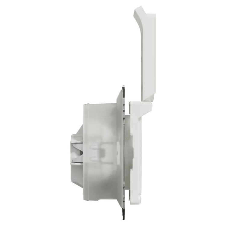 Mechanizm gniazda bryzgoszczelnego z uziemieniem 2P+PE SDD211013 Sedna Schneider bok