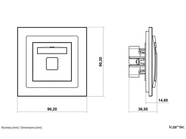 Mechanizm ładowarki USB pojedynczej 5V 2A biały DCUSB-3