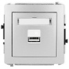 Mechanizm ładowarki USB pojedynczej 5V 2A srebrny metalik 7DCUSB-3