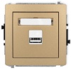 Mechanizm ładowarki USB pojedynczej 5V 2A złoty metalik 8DCUSB-3