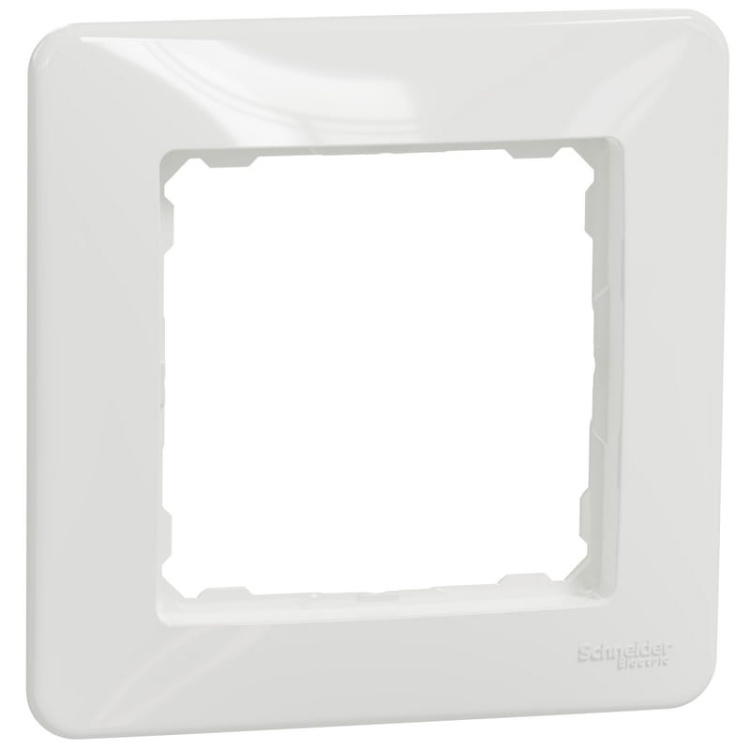 Ramka ozdobna pojedyncza z tworzywa biała SDD311801 Sedna Design Schneider