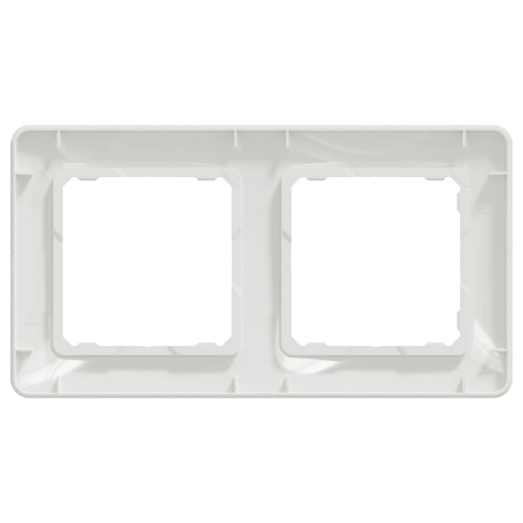 Ramka ozdobna podwójna z tworzywa biała SDD311802 Sedna Design Schneider tył