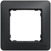 Ramka ozdobna pojedyncza z tworzywa antracyt SDD314801 Sedna Design Schneider przód