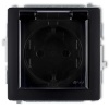 Mechanizm gniazda bryzgoszczelnego z uziemieniem schuko 2P+Z klapka czarny 12DGPB-1SDP