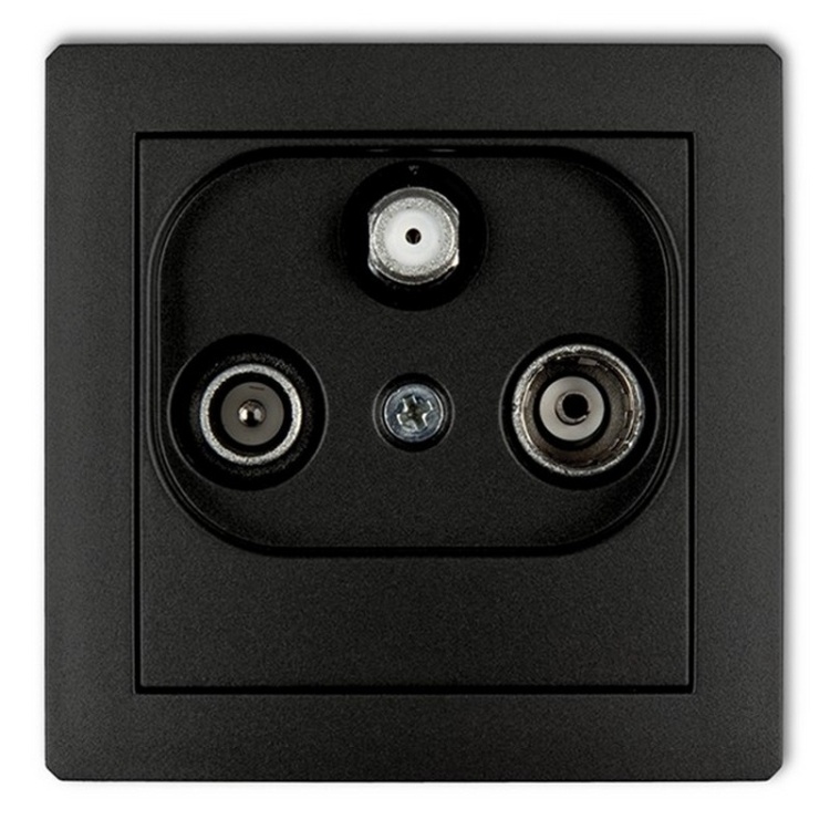 Mechanizm gniazda abonenckiego RTV-SAT końcowego 2 wejścia antenowe 12DGST