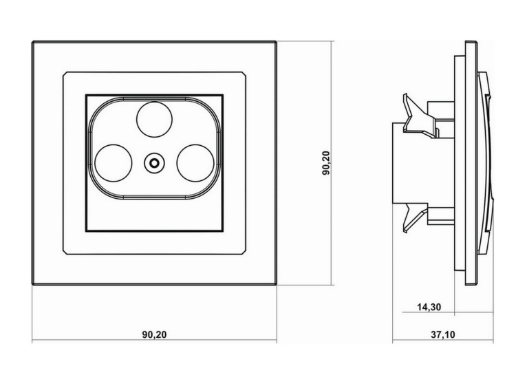 Mechanizm gniazda multimedialnego 3F DATA (UPC) 12DGMU