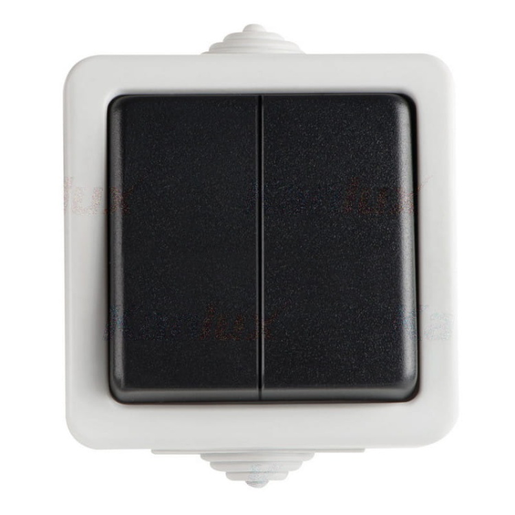 Łącznik dwubiegunowy TEKNO 05-1028-143 szary Kanlux 25352