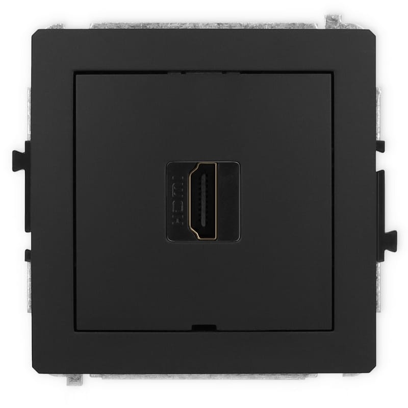 Mechanizm gniazda pojedynczego HDMI 2.0 czarny 12DHDMIBO-3