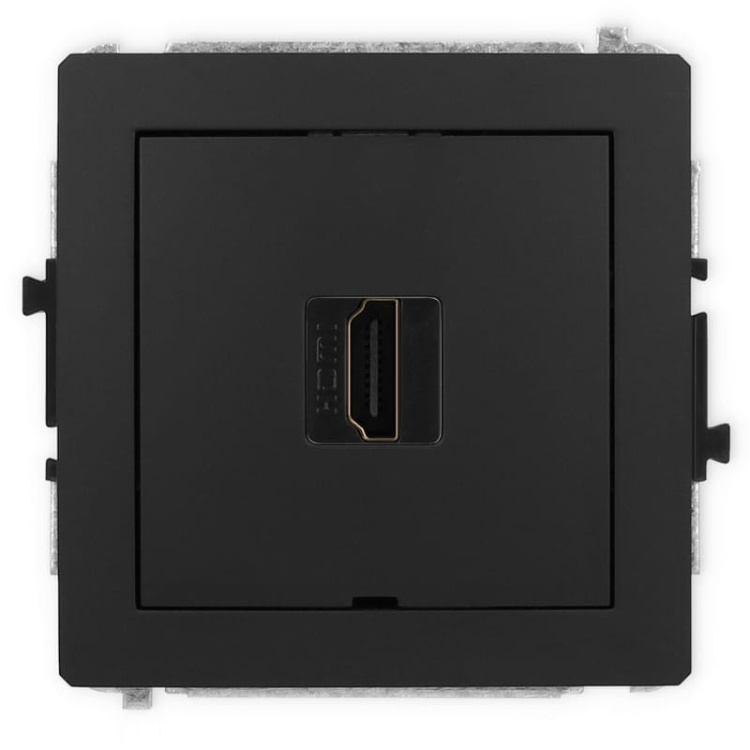 Mechanizm gniazda pojedynczego HDMI 2.0 czarny 12DHDMIBO-3