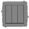 Mechanizm łącznika potrójnego 27DWP-7 szary mat Deco Karlik