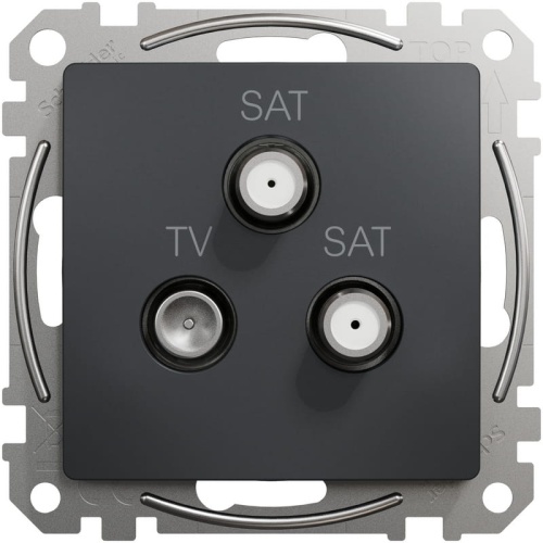 Gniazdo TV SAT SAT Sedna SDD114481S antracyt przód