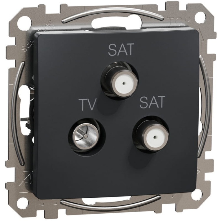 Mechanizm gniazda TV 2xSAT końcowe antracyt SDD114481S Sedna Schneider