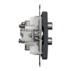 Mechanizm gniazda TV 2xSAT końcowe antracyt SDD114481S Sedna Schneider bok