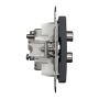 Antracytowe gniazdo antenowe Schneider Electric bok