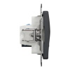 Mechanizm gniazda komputerowego 2x(RJ45) kat.6 UTP Sedna Schneider bok