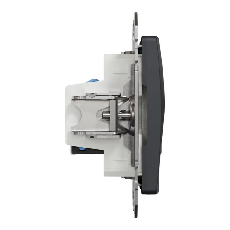Mechanizm gniazda komputerowego 2x(RJ45) kat.6 UTP Sedna Schneider bok