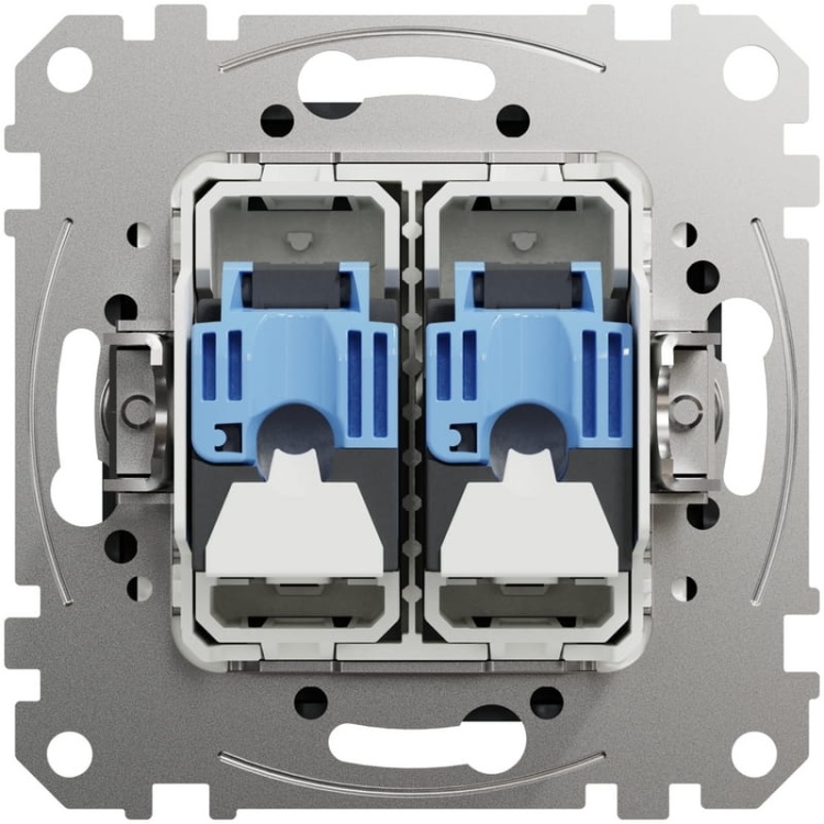 Mechanizm gniazda komputerowego 2x(RJ45) kat.6 UTP Sedna Schneider tył