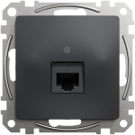 Gniazdo RJ45 kat.6 UTP Sedna SDD114461 antracyt przód