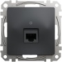 Gniazdo RJ45 kat.6 UTP Sedna SDD114461 antracyt przód